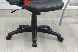 English Elm Office Chair - Ergonomic Cushioned Comfort Gaming & Work Chair In Bold Black & Red Design HS00F1689-ID-AHD