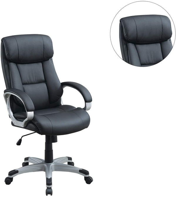 English Elm Classic timeless office chair with extra padded cushion, height adjustable comfort for home workspaces Black 15 L x 30 W x 26 H HS00F1685-ID-AHD