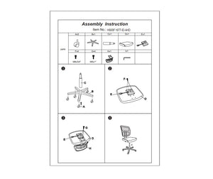 English Elm Elegant Mesh Office Chair Black Breathable Ergonomic Desk Seat with Height Adjustment, Wheels, Supportive Comfort HS00F1677-ID-AHD