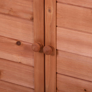 English Elm TOPMAX Outdoor Potting Bench 39" Rustic Fir Wood Workstation with Galvanized Top, 2-Tier Storage Hooks WF285324AAA