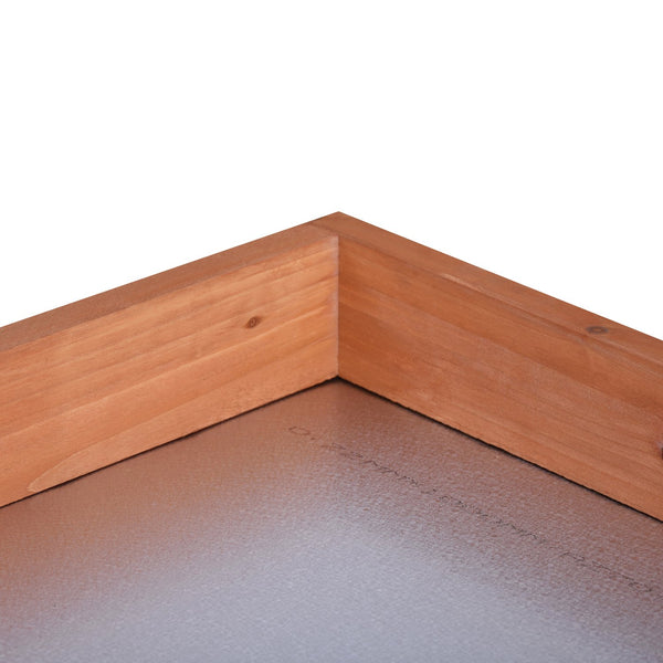 English Elm TOPMAX Outdoor Potting Bench 39" Rustic Fir Wood Workstation with Galvanized Top, 2-Tier Storage Hooks WF285324AAA