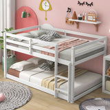 Hearth and Haven Zephyra Twin over Twin Floor Bunk Bed, White W50437209