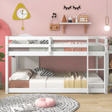 Hearth and Haven Zephyra Twin over Twin Floor Bunk Bed, White W50437209