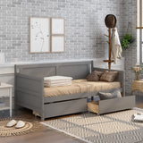 Hearth and Haven Aurascape Twin Size Daybed with 2 Storage Drawers, Grey W50426286