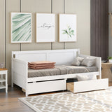 Hearth and Haven Aurascape Twin Size Daybed with 2 Storage Drawers, White W50426285