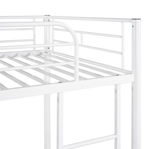 English Elm Twin Over Steel Bunk Bed Convertible Chrome Frame for Kids Shared Rooms MF291663AAK