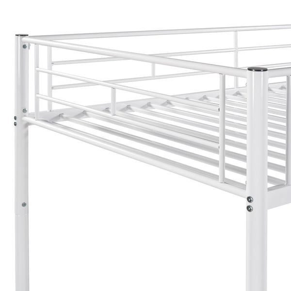 English Elm Twin Over Steel Bunk Bed Convertible Chrome Frame for Kids Shared Rooms MF291663AAK