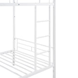 Hearth and Haven Barnaby Twin over Twin Metal Bunk Bed, White MF291663AAK