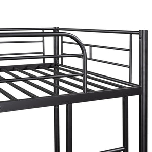 English Elm Twin Over Steel Bunk Bed Convertible Chrome Frame for Kids Shared Rooms MF291663AAB