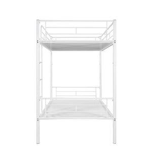 English Elm Twin Over Steel Bunk Bed Convertible Chrome Frame for Kids Shared Rooms MF291663AAK