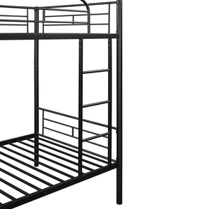English Elm Twin Over Steel Bunk Bed Convertible Chrome Frame for Kids Shared Rooms MF291663AAB