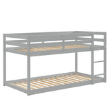 Hearth and Haven Zephyra Twin over Twin Floor Bunk Bed, Grey W50437208