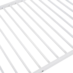English Elm Twin Over Steel Bunk Bed Convertible Chrome Frame for Kids Shared Rooms MF291663AAK