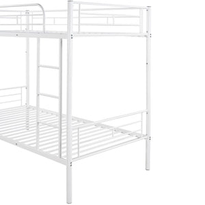 English Elm Twin Over Steel Bunk Bed Convertible Chrome Frame for Kids Shared Rooms MF291663AAK