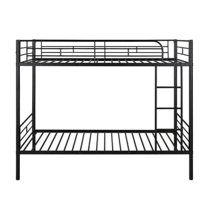English Elm Twin Over Steel Bunk Bed Convertible Chrome Frame for Kids Shared Rooms MF291663AAB