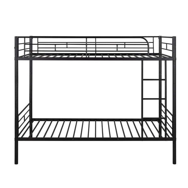 English Elm Twin Over Steel Bunk Bed Convertible Chrome Frame for Kids Shared Rooms MF291663AAB