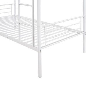English Elm Twin Over Steel Bunk Bed Convertible Chrome Frame for Kids Shared Rooms MF291663AAK