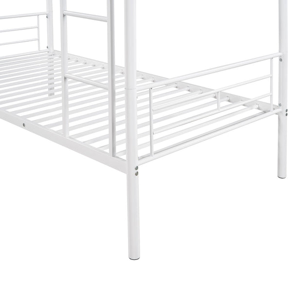 English Elm Twin Over Steel Bunk Bed Convertible Chrome Frame for Kids Shared Rooms MF291663AAK