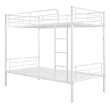 Hearth and Haven Barnaby Twin over Twin Metal Bunk Bed, White MF291663AAK