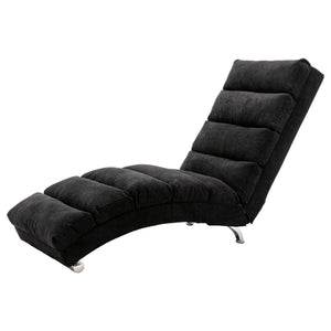English Elm COOLMORE Ergonomic Linen Chaise Lounge Recliner with 140° Massage, Durable Frame, Side Pocket, 300lb Capacity W39539627