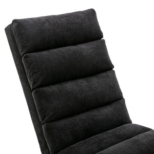 English Elm COOLMORE Ergonomic Linen Chaise Lounge Recliner with 140° Massage, Durable Frame, Side Pocket, 300lb Capacity W39539627