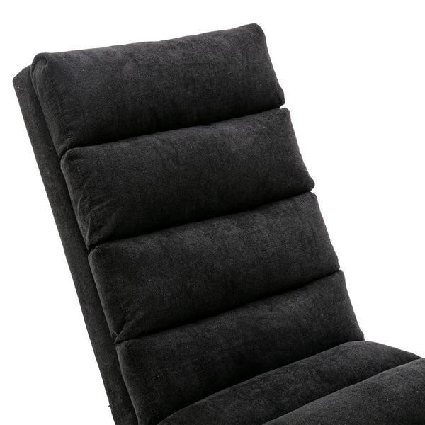 English Elm COOLMORE Ergonomic Linen Chaise Lounge Recliner with 140° Massage, Durable Frame, Side Pocket, 300lb Capacity W39539627