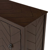 Hearth and Haven Tatum 3-Door Wood Storage Cabinet with Adjustable Shelf, Brown WF297767AAD