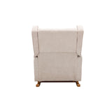 Hearth and Haven Zenarique Tufted Rocking Chair with High Back Contoured Design, Beige W39538868