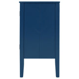 Hearth and Haven Tatum 3-Door Wood Storage Cabinet with Adjustable Shelf, Navy Blue WF297767AAC