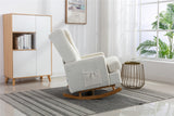 Hearth and Haven Zenarique Tufted Rocking Chair with High Back Contoured Design, White W39538869