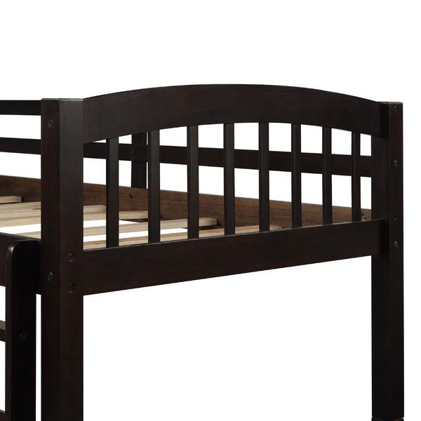 English Elm Twin Over Bunk Bed with Trundle and 3 Drawers Solid Pine Kids Guest Room LT000071AAP