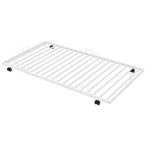 English Elm Twin Over Metal Bunk Bed with Trundle Dual Ladders White Steel Frame MF286642AAK