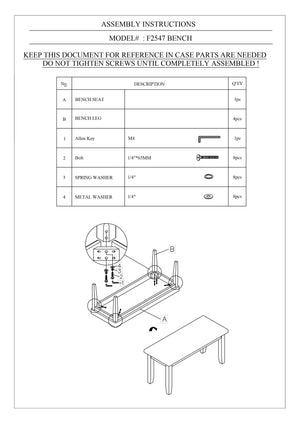 English Elm Classic 6-Piece Dining Set Espresso Finish with Bench, Ladder-Back Chairs & Cushioned Seats, 60" Table HS00F2547-ID-AHD