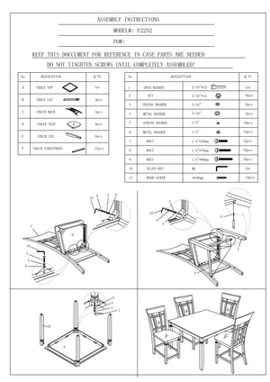 English Elm Modern 5pc Counter Height Dining Set Cherry Finish with Eyelet Back Chairs, Faux Leather Cushions HS00F2252