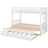 Hearth and Haven Mollyanna Twin over Pull-out Bunk Bed with Trundle, White SM000301AAK-1