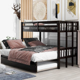 Hearth and Haven Mollyanna Twin over Pull-out Bunk Bed with Trundle, Espresso SM000301AAP-1