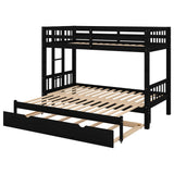 Hearth and Haven Mollyanna Twin over Pull-out Bunk Bed with Trundle, Espresso SM000301AAP-1