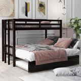 Hearth and Haven Mollyanna Twin over Pull-out Bunk Bed with Trundle, Espresso SM000301AAP-1