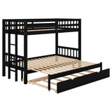 Hearth and Haven Mollyanna Twin over Pull-out Bunk Bed with Trundle, Espresso SM000301AAP-1