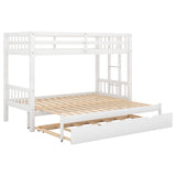 Hearth and Haven Mollyanna Twin over Pull-out Bunk Bed with Trundle, White SM000301AAK-1