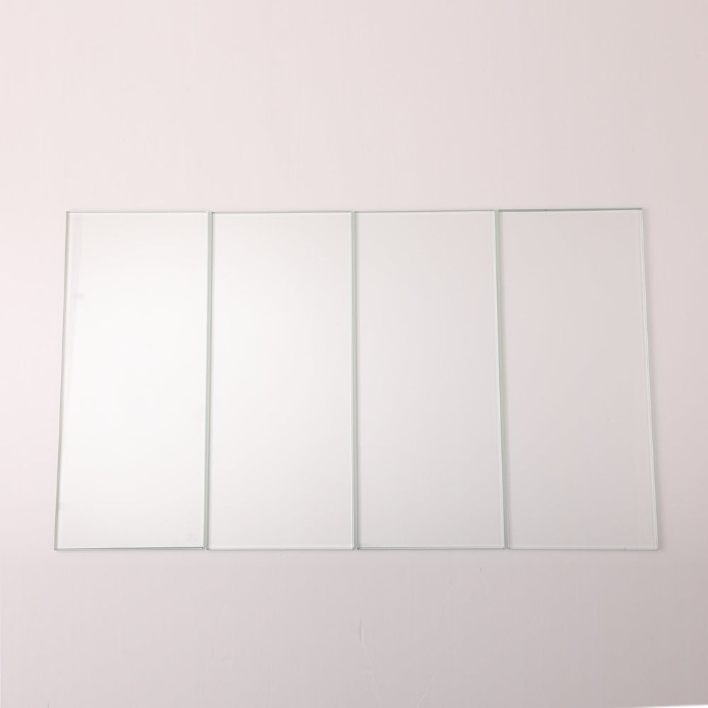 English Elm Glass Square Wind Guard for Square Fire Table 14.4x14.4x5.5" Transparent Tempered Glass Shield W85337128
