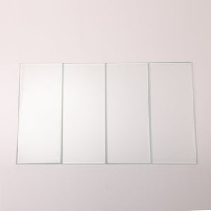 English Elm Glass Square Wind Guard for Square Fire Table 14.4x14.4x5.5" Transparent Tempered Glass Shield W85337128