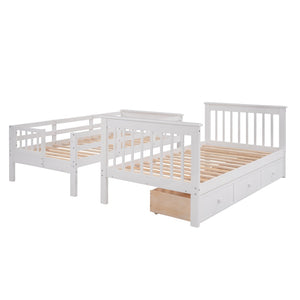 English Elm Stairway Twin Over Bunk Bed with Stair Storage for Kids Bedroom Espresso LT000309AAK-1