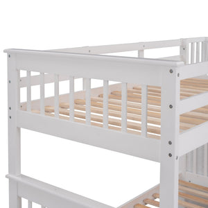 English Elm Stairway Twin Over Bunk Bed with Stair Storage for Kids Bedroom Espresso LT000309AAK-1