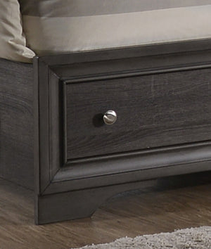 English Elm Traditional Matrix Queen 4-Piece Storage Bedroom Set in Gray — Engineered Wood, Elegant Headboard, 7-Drawer Dresser, Mirror, Nightstand 808857726179