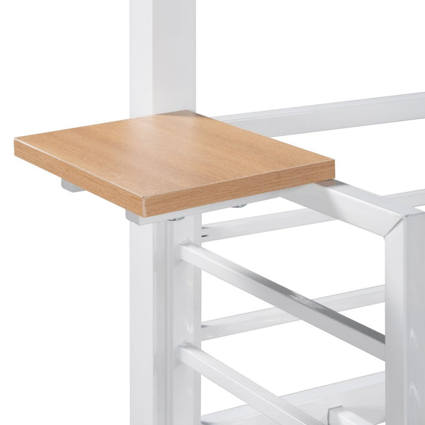 English Elm Twin Over Steel Bunk Bed with Slide Playhouse Design for Kids Bedroom LT000095AAK-1