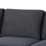 English Elm 3 Pieces U Shaped Sofa With Removable Ottomans