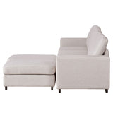 English Elm 3 Pieces U Shaped Sofa With Removable Ottomans