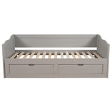 Hearth and Haven Infinity Extendable Daybed with 2 Storage Drawers, Grey LP000519AAE
