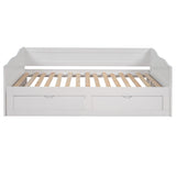 Hearth and Haven Infinity Extendable Daybed with 2 Storage Drawers, White LP000519AAK